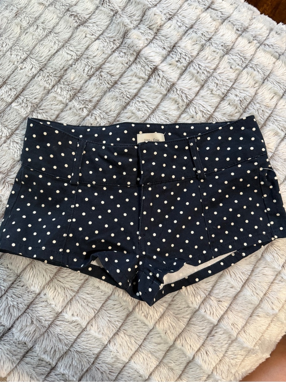Navy Blue Polka Dot Shorts